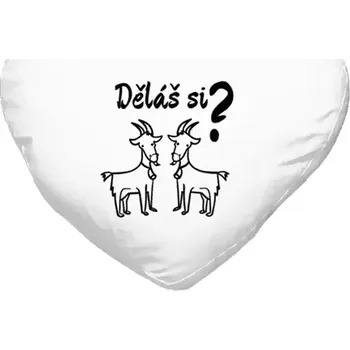 Polštář Polštář srdce 40x35 cm Děláš si kozy?