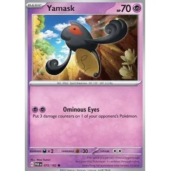 Sběratelská karetní hra Pokémon PAR 075/182 Yamask - Paradox Rift Stav: Near Mint, Verze: NORMAL