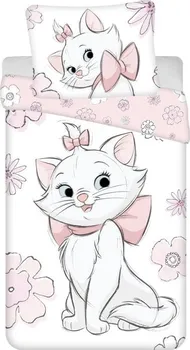 Ložní povlečení Jerry Fabrics Marie Cat Flowers 03 140 x 200, 70 x 90 cm zipový uzávěr