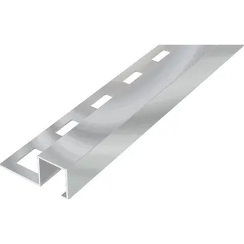 ACARA SP8 ukončovací lišta Q, čtvercová, pravidelná, hliník elox stříbro lesk, 12,5 mm, 3 m AACL 125/3