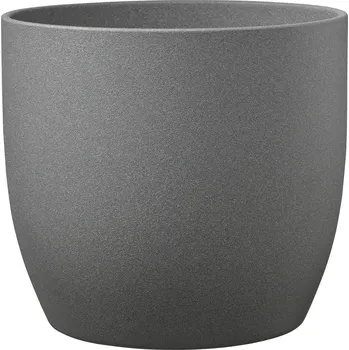 Květináč Soendgen Keramik Basel Stone Obal na květináč, ø 24 cm, 23 cm, keramika, tmavě šedá 61718