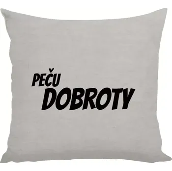 Polštář Polštář lněný 40x40 cm Peču dobroty