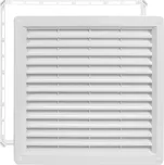 Haco Větrací mřížka čtvercová s rámem a sítí, vnější rozměry: 305 × 305 mm, plast ASA 217