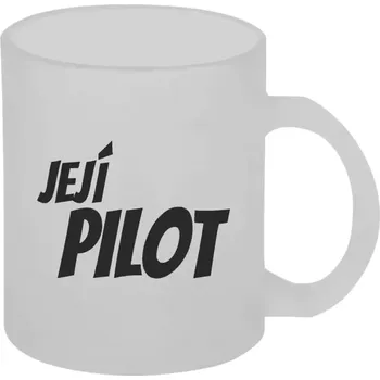Hrnek 330 ml - skleněný matný Její pilot