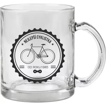 Hrnek 330 ml - skleněný Nejlepší cyklistka od roku