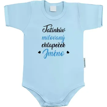 Kojenecký body Dětské body s krátkým rukávem Tatínkův milovaný chlapeček