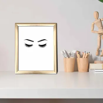 Bytová dekorace ASIR Obraz na MDF s rámem ZAVŘENÉ OČI 23,5 x 28,5 cm