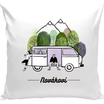 Polštář Polštář bílý 40x40 cm Camp car