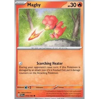 Sběratelská karetní hra Pokémon PAR 019/182 Magby - Paradox Rift Stav: Near Mint, Verze: REVERSE HOLO