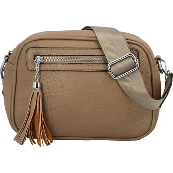 Trendy dámská koženková crossbody kabelka Herbiana, šedá