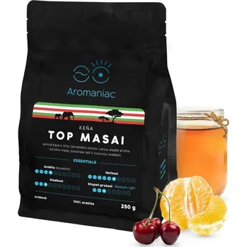 Káva Káva Aromaniac Keňa Top Masai, zrnková, 250g