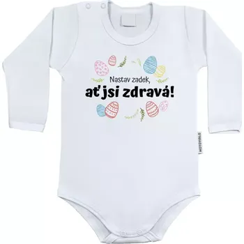 Kojenecký body Dětské body s dlouhým rukávem Nastav zadek, ať jsi zdravá