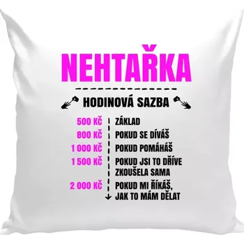Polštář Polštář bílý 40x40 cm Hodinová sazba - nehtařka
