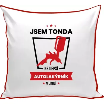 Polštář Polštář barevný 32x32 cm Nejlepší v okolí - autolakýrník