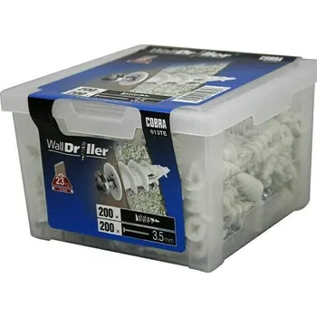 Hmoždinka Cobra Anchors Hmoždinka do sádrokartonu Walldriller, 37,5 mm, ø 13 mm, 200 ks 22867698