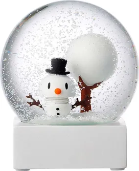Vánoční dekorace Hoptimist 26634 sněžítko sněhulák 11,7 x 10 cm bílé
