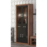 Regál GOUDINI 6, švestka wallis/černý lesk, 5 let záruka + vyzvednutí ZDARMA