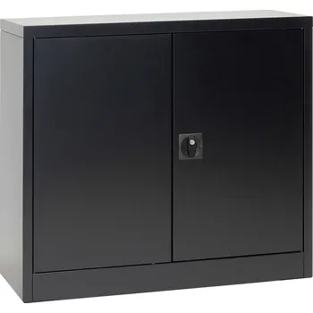 Policová skříň Regalux Dílenská skříň, 90 × 80 × 41 cm, kov, černá 04801501