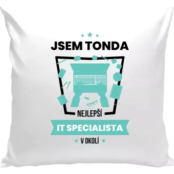 Polštář Polštář bílý 40x40 cm Nejlepší v okolí - IT specialista
