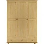 Skříň třídveřová HALEAKA, masiv borovice, moření: … +možnost VÝNOSU + vyzvednutí ZDARMA