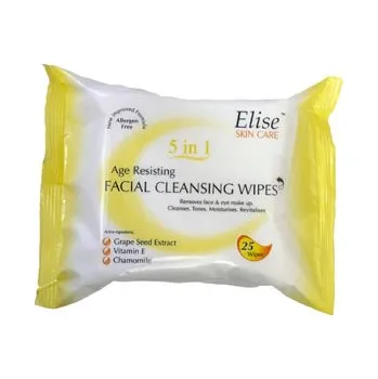 Vlhčený ubrousek ELISE Ubrousky vlhčené 25ks 5v1 AGE RESIST žluté