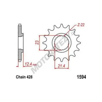 Řetězová sada pro motocykl Řetězové kolečko YAMAHA XT 250 rok 08-25