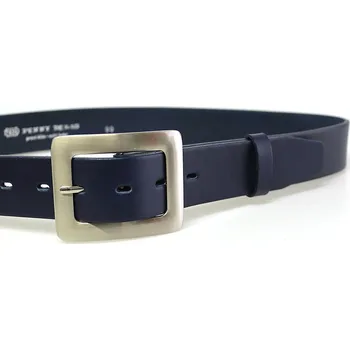 Opasek PENNY BELTS Kožený opasek 10856 modrý - 90 cm