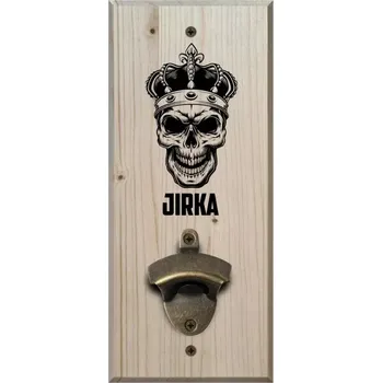 Otvírák Nástěnný otvírák Lebka se jménem