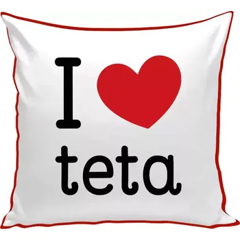 Polštář Polštář barevný 32x32 cm I love teta
