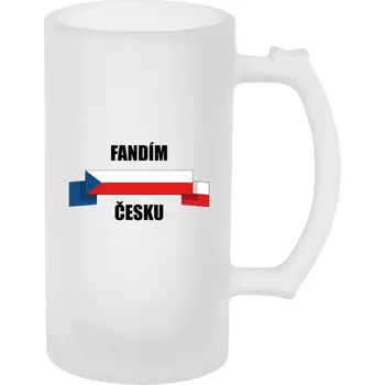 Sklenice Hokejový půllitr - Fandím Česku - matný