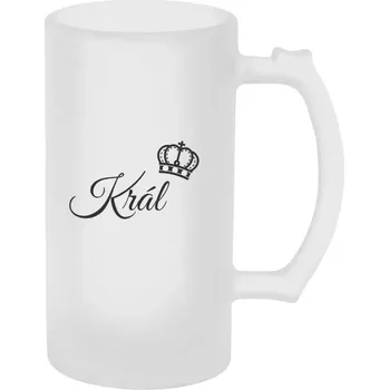 Sklenice Půllitr skleněný matný Král