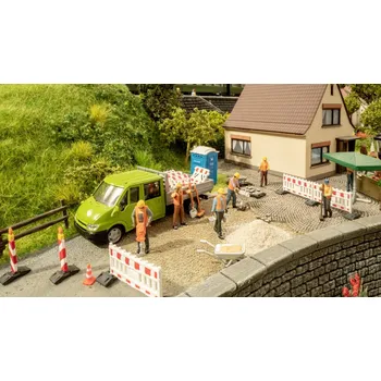 Modelová železnice NOCH H0 Práce na ulicích hotový model