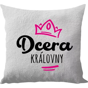 Polštář Polštář bílý 40x40 cm - dlouhý chlup Dcera královny