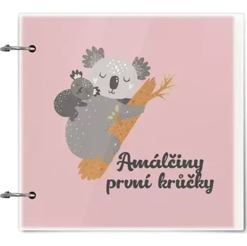 Fotokniha Plexi album se sponami První krůčky se jménem - koala