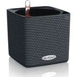 Lechuza Samozavlažovací květináč Cube Color, 14 × 14 × 13,5 cm, plast, matná břidlicová 13384