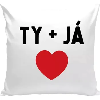 Polštář Polštář bílý 40x40 cm TY + JÁ