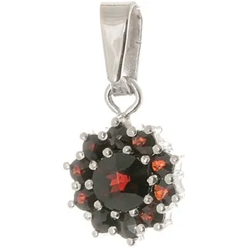 Přívěsek Stříbrný přívěšek s českými granáty STRZ0673F