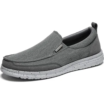 Pánské mokasíny Pánské plátěné mokasíny na platformě loafers Barva: Šedá, Velikost: 44