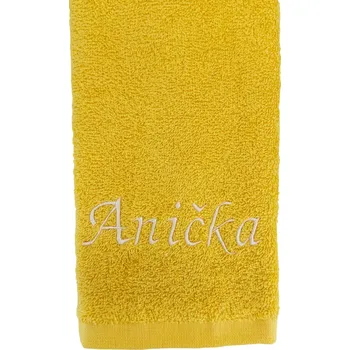 Ručník Malý žlutý ručník s vlastním textem 30 x 50 cm
