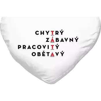 Polštář Polštář srdce 40x35 cm Táta - křížovka