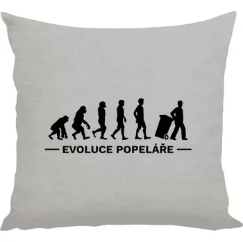 Polštář Polštář pro popeláře - Evoluce - popelář - 40 × 40 cm