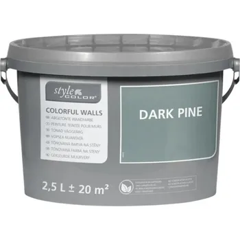 barva na zeď Barva na zeď StyleColor Dark pine zelená 2,5 l