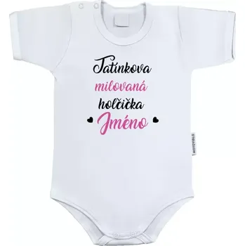 Kojenecký body Dětské body s krátkým rukávem Tatínkova milovaná holčička