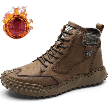 Pánská zimní obuv Outdrooové pánské boty zimní s kožíškem uvnitř Barva: Hnědá, Velikost: 46