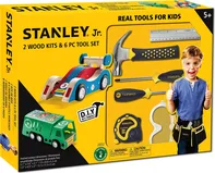 Dětská dílna Stanley Jr. U003-K02-T06-SY sada 2 ks autíček a 6 ks nářadí