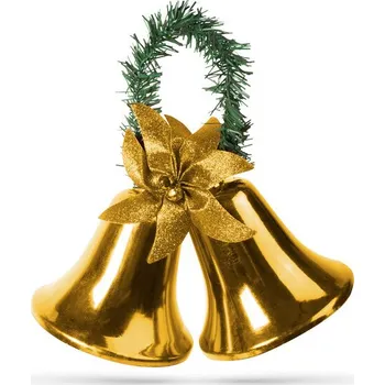 Vánoční dekorace GLOBIZ Vánoční dekorace - zlaté XXL zvonky