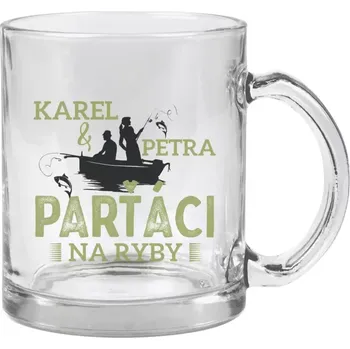 Hrnek 330 ml - skleněný Parťáci na ryby