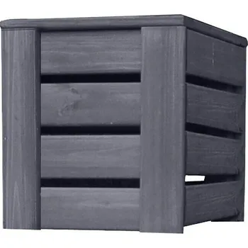 Truhlík Truhlík Quartett, borovicové dřevo, šedá, 34 × 34 × 33 cm 44826