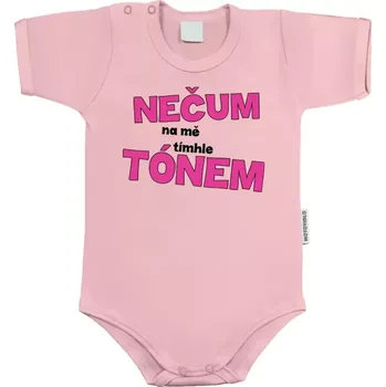 Kojenecký body Dětské body s krátkým rukávem Nečum na mě tímhle tónem