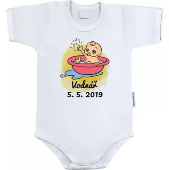 Kojenecký body Dětské body s krátkým rukávem Vodnář